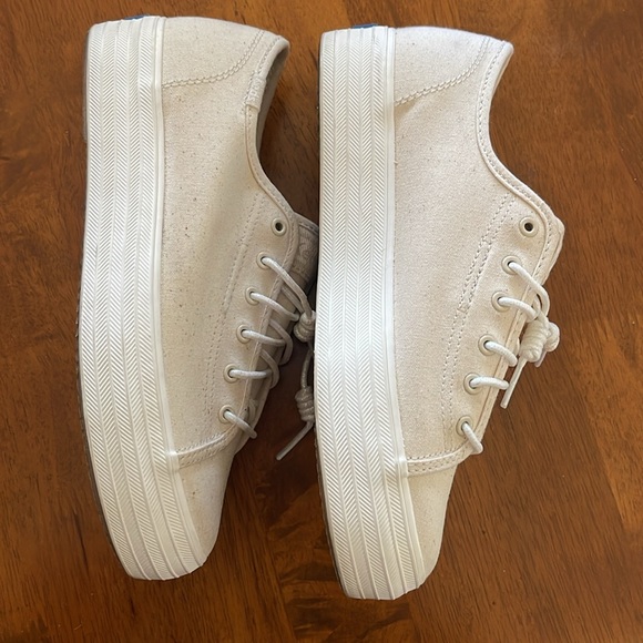 Keds Triple Kick Cream (Light Tan) Dream Foam Platform Y2K Canvas Sneake… - Picture 4 of 10